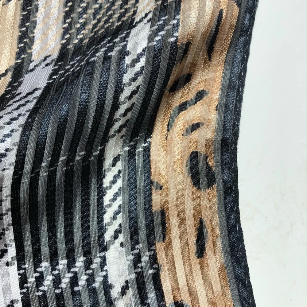 Mixed Pattern Silk Scarf
